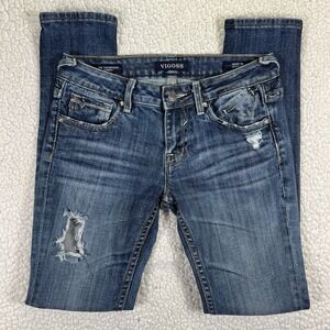 Vigoss Jeans Women's Size 25x27 (Actual 27x30) Blue Thompson Tomboy Low Rise